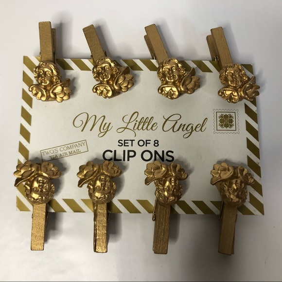 My Little Angel Gold Mini Clothespins Clip Ons - Picture 2 of 4